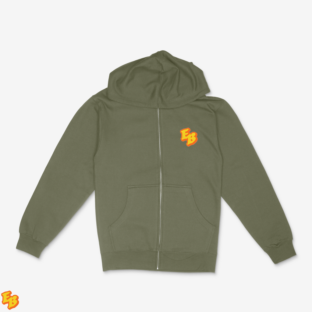 Earl Baker Monogram Pocket Logo Zip Hoodie