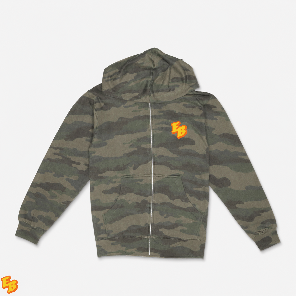 Earl Baker Monogram Pocket Logo Zip Hoodie
