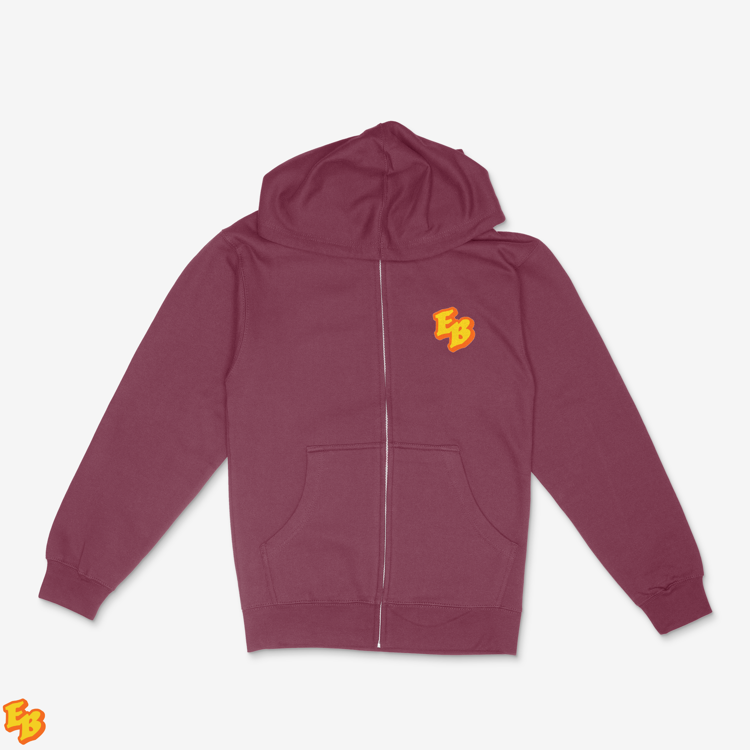 Earl Baker Monogram Pocket Logo Zip Hoodie